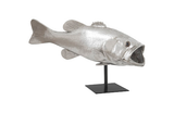 Phillips Collection Large Mouth Bass Fish with Stand Accent