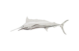 Phillips Collection Blue Marlin Fish Wall Sculpture Resin Silver Leaf Accent