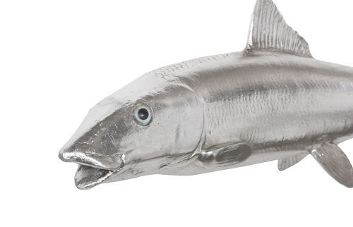 Phillips Collection Bonefish Wall Sculpture Resin Silver Leaf Accent