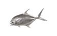 Phillips Collection Permit Fish Wall Sculpture Resin Silver Leaf Accent