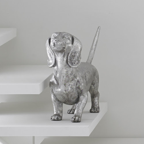 Phillips Collection Dachshund Silver Leaf Accent
