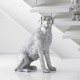 Phillips Collection Labrador Dog, Sitting Silver Leaf Accent