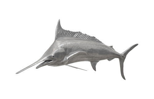 Phillips Collection Blue Marlin Fish Aluminum Finish Accent