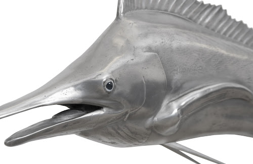 Phillips Collection Blue Marlin Fish Aluminum Finish Accent