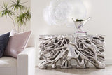 Phillips Collection Square Root  Table Silver Leaf Console