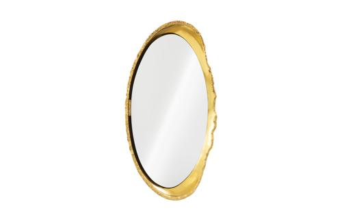 Phillips Collection Broken Egg White and Gold Leaf Mirror