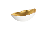 Phillips Collection Broken Egg White and Gold Leaf Bowl