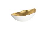 Phillips Collection Broken Egg White and Gold Leaf Bowl