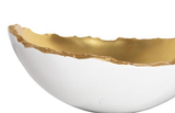 Phillips Collection Broken Egg White and Gold Leaf Bowl