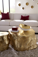 Phillips Collection Broken Egg White and Gold Leaf Bowl