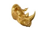 Phillips Collection Rhino Wall Art Resin Gold Leaf Accent