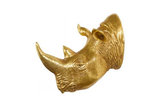 Phillips Collection Rhino Wall Art Resin Gold Leaf Accent