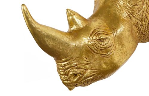 Phillips Collection Rhino Wall Art Resin Gold Leaf Accent