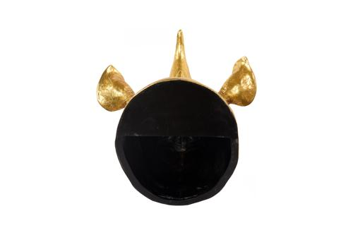 Phillips Collection Rhino Wall Art Resin Gold Leaf Accent