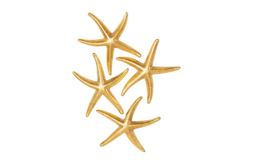Phillips Collection Starfish Gold Leaf Set of 4 SM Accent