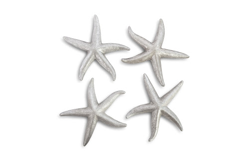 Phillips Collection Starfish Silver Leaf Set of 4 MD Accent
