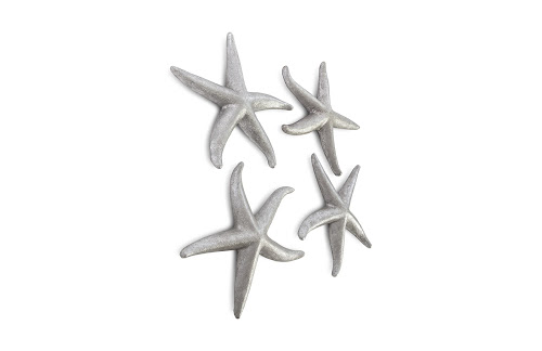 Phillips Collection Starfish Silver Leaf Set of 4 MD Accent