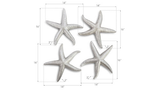 Phillips Collection Starfish Silver Leaf Set of 4 MD Accent