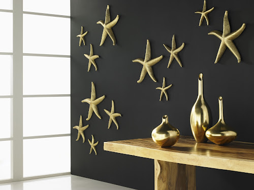 Phillips Collection Starfish Gold Leaf Set of 4 LG Accent