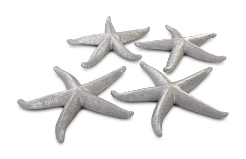 Phillips Collection Starfish Silver Leaf Set of 4 LG Accent