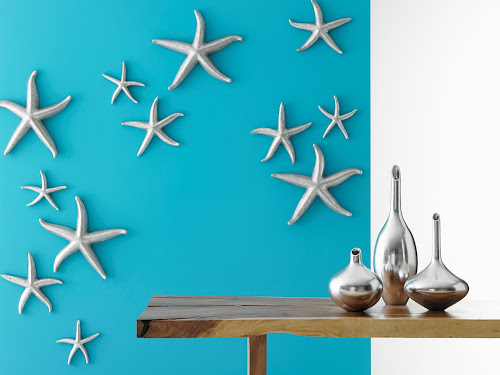 Phillips Collection Starfish Silver Leaf Set of 4 LG Accent