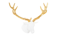 Phillips Collection Stag Deer Head White Gold Leaf Accent