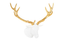 Phillips Collection Stag Deer Head White Gold Leaf Accent