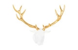 Phillips Collection Stag Deer Head White Gold Leaf Accent