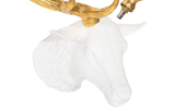 Phillips Collection Stag Deer Head White Gold Leaf Accent