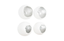 Phillips Collection Broken Egg Wall Art White and Silver Leaf Set of 4 Accent