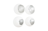 Phillips Collection Broken Egg Wall Art White and Silver Leaf Set of 4 Accent