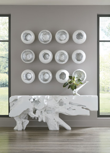 Phillips Collection Broken Egg Wall Art White and Silver Leaf Set of 4 Accent