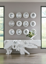 Phillips Collection Broken Egg Wall Art White and Silver Leaf Set of 4 Accent