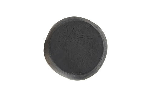 Phillips Collection Drum Resin Charred Stool