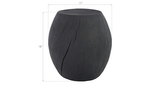 Phillips Collection Drum Resin Charred Stool