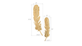 Phillips Collection Feathers Wall Art Small Gold Leaf Set of 2 Accent