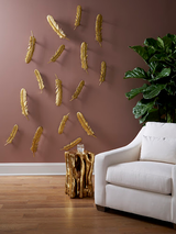 Phillips Collection Feathers Wall Art Small Gold Leaf Set of 2 Accent