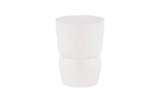 Phillips Collection Carved Gel Coat White Stool