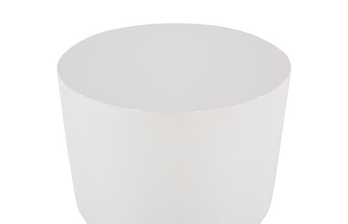 Phillips Collection Carved Gel Coat White Stool