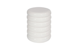 Phillips Collection Ribbed Gel Coat White Stool