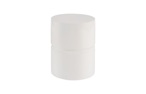 Phillips Collection Stacked Gel Coat White Stool