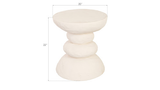 Phillips Collection Boulder Off White Side Table