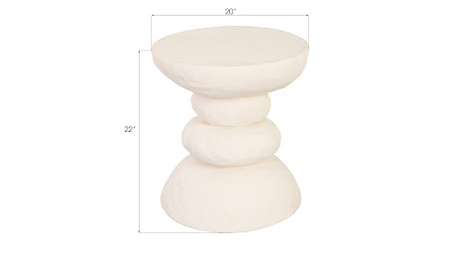 Phillips Collection Boulder Off White Side Table