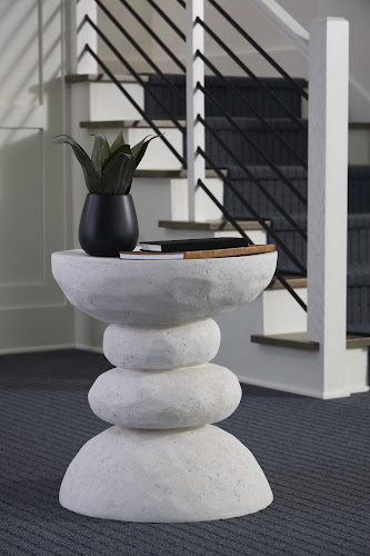Phillips Collection Boulder Off White Side Table