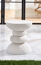 Phillips Collection Boulder Off White Side Table