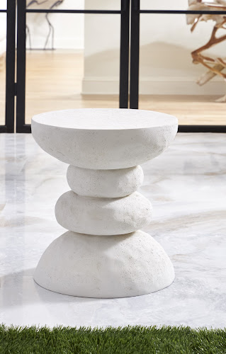 Phillips Collection Boulder Off White Side Table