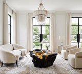 Phillips Collection Noir Cast Root Black Gold Leaf Coffee Table