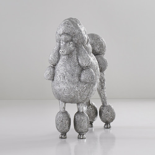 Phillips Collection Poodle Silver Leaf Accent