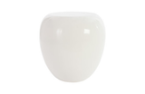 Phillips Collection River Stone Gel Coat White Side Table