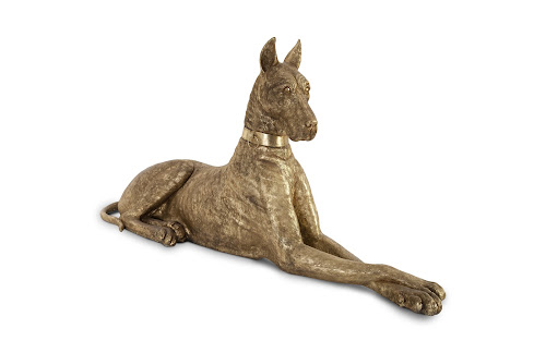 Phillips Collection Great Dane Gold Leaf Left Accent